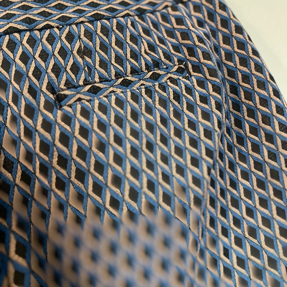 Worthington Geometric Ankle Crop Pants Size 14 Career Office Cigarette Pants - Picture 4 of 10